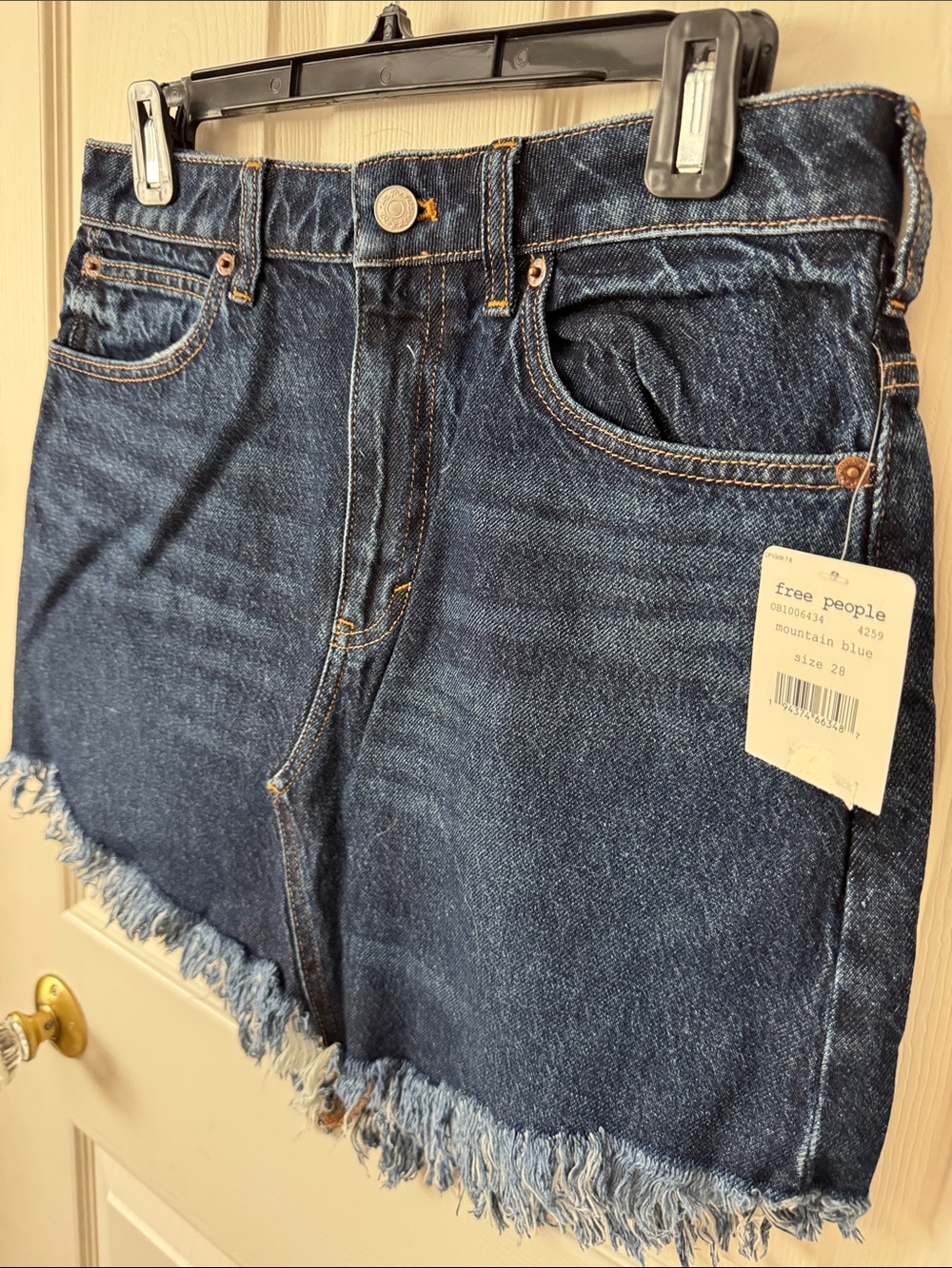 Free People Frayed Edge Denim Skirt - Picture 2 of 3